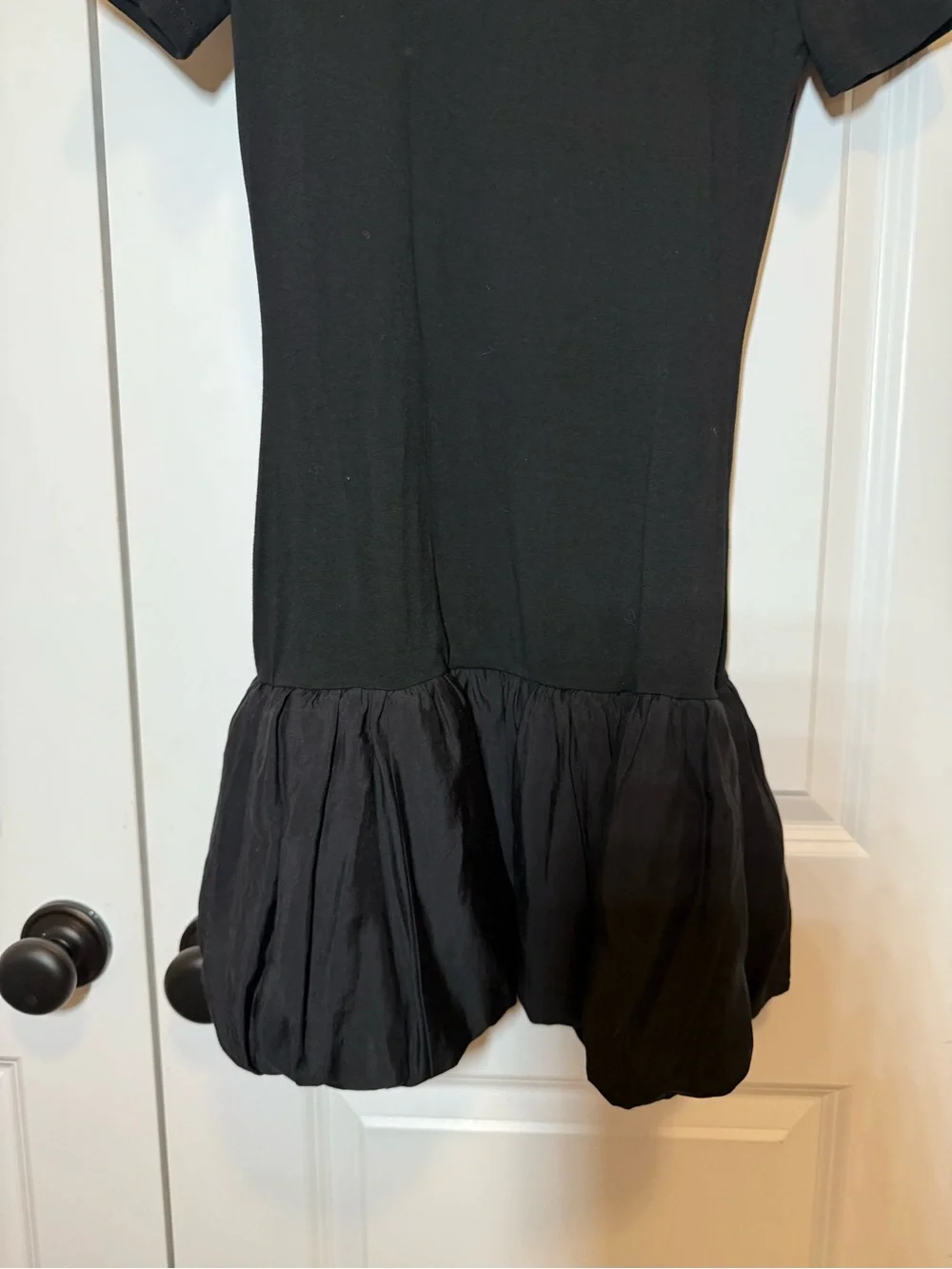 Reformation | Dana Black Knit Dress Short Sleeve Turtleneck Mini | Size XS